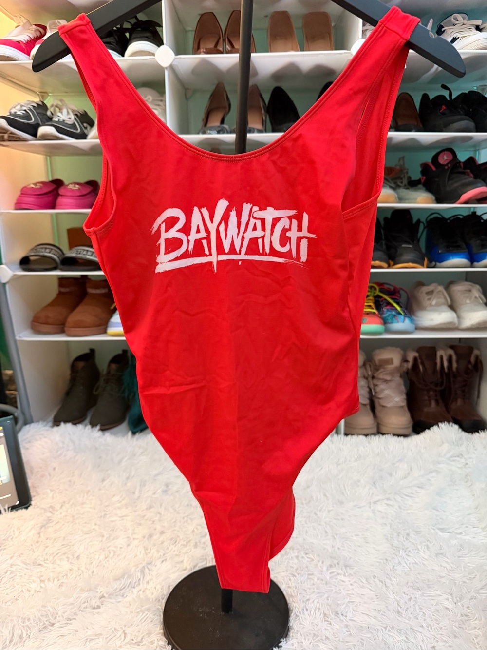 H&M Baywatch Red One-Piece Swimsuit size 8